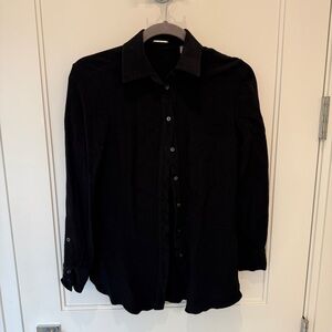 Elie Tahari Black Button Down Shirt